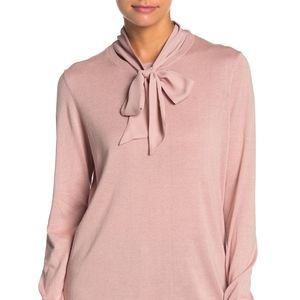 14TH & UNION Tie Scarf Knit Pullover